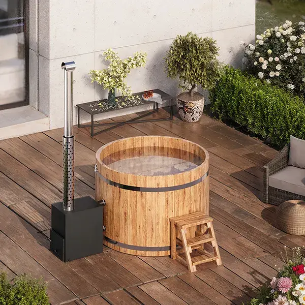 NORDIC SPA KAJO OUT [Fa Dézsafürdő kerek - 4-12 fő (külső fűtő)]
