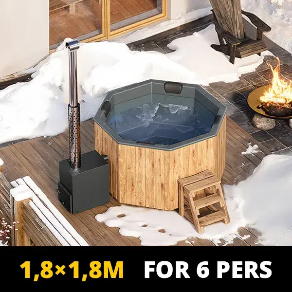 NORDIC SPA OCTA 180 [Üvegszálas Dézsafürdő Octa - 5-6 fő (1.8m)]