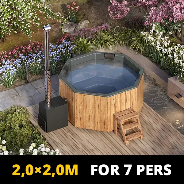 NORDIC SPA OCTA 200 [Üvegszálas Dézsafürdő Octa - 7 fő (2.0m)]