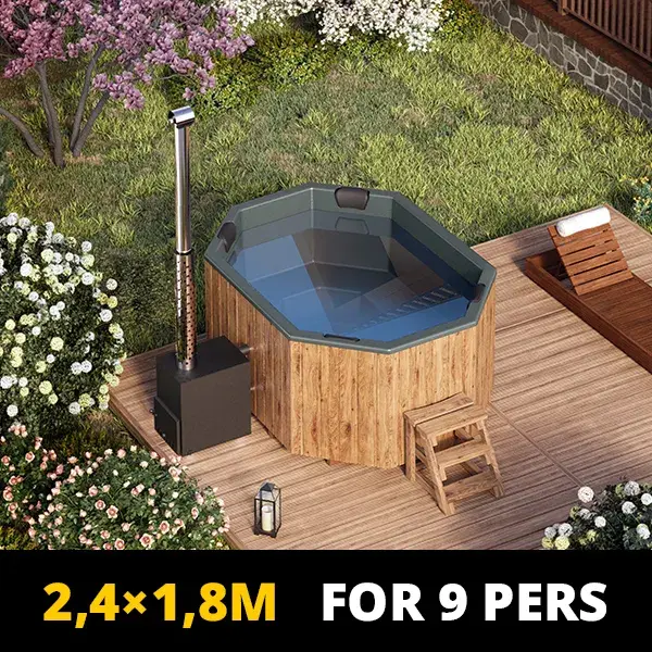 NORDIC SPA OCTA 240 [Üvegszálas Dézsafürdő Octa - 9 fő (2.4m)]