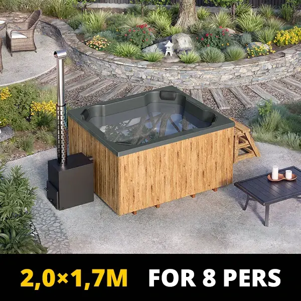 NORDIC SPA QUATTRO 8 (Üvegszálas Dézsafürdő Quattro - 8 fő)